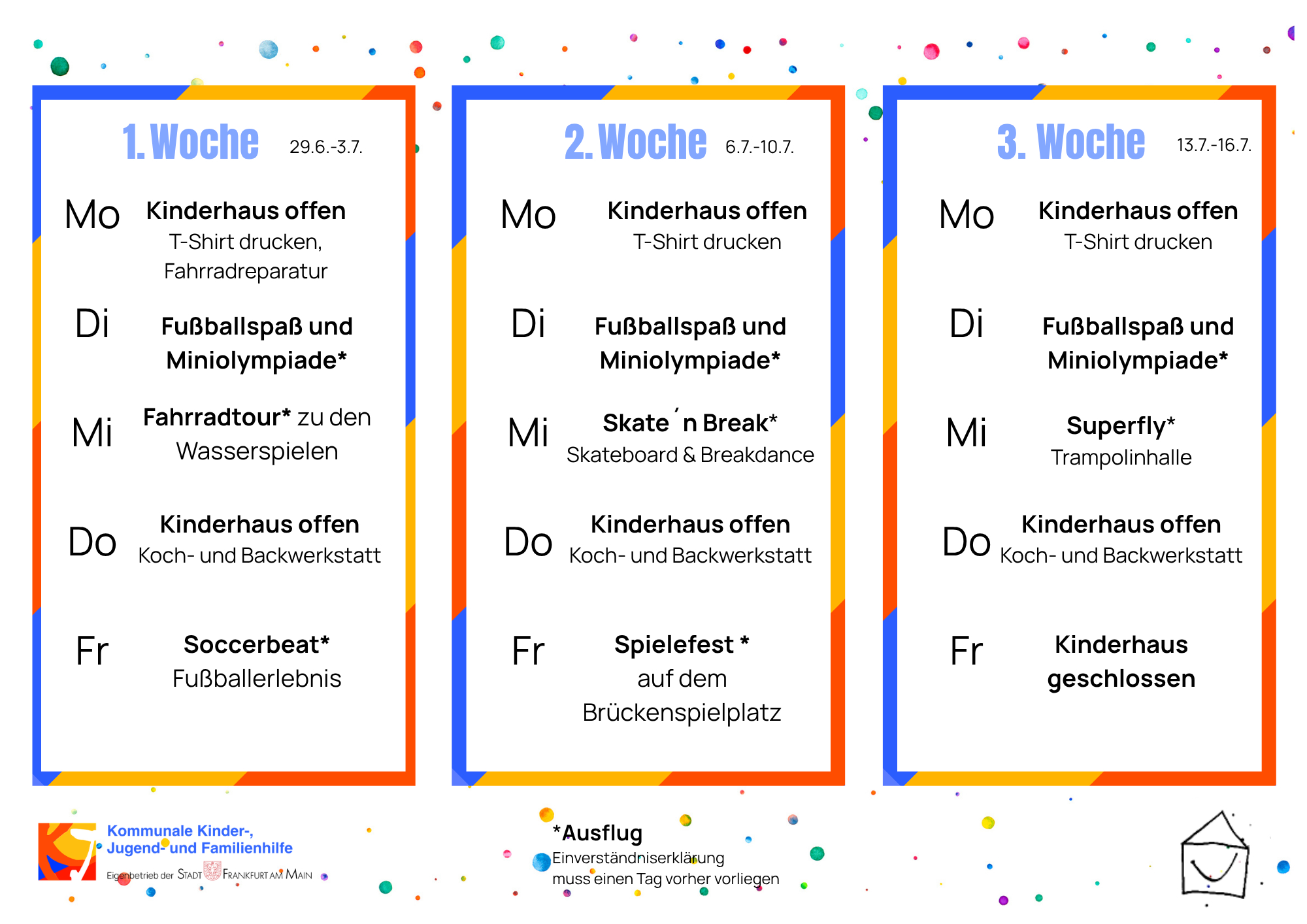 Sommerferienprogramm 2026 Rückseite