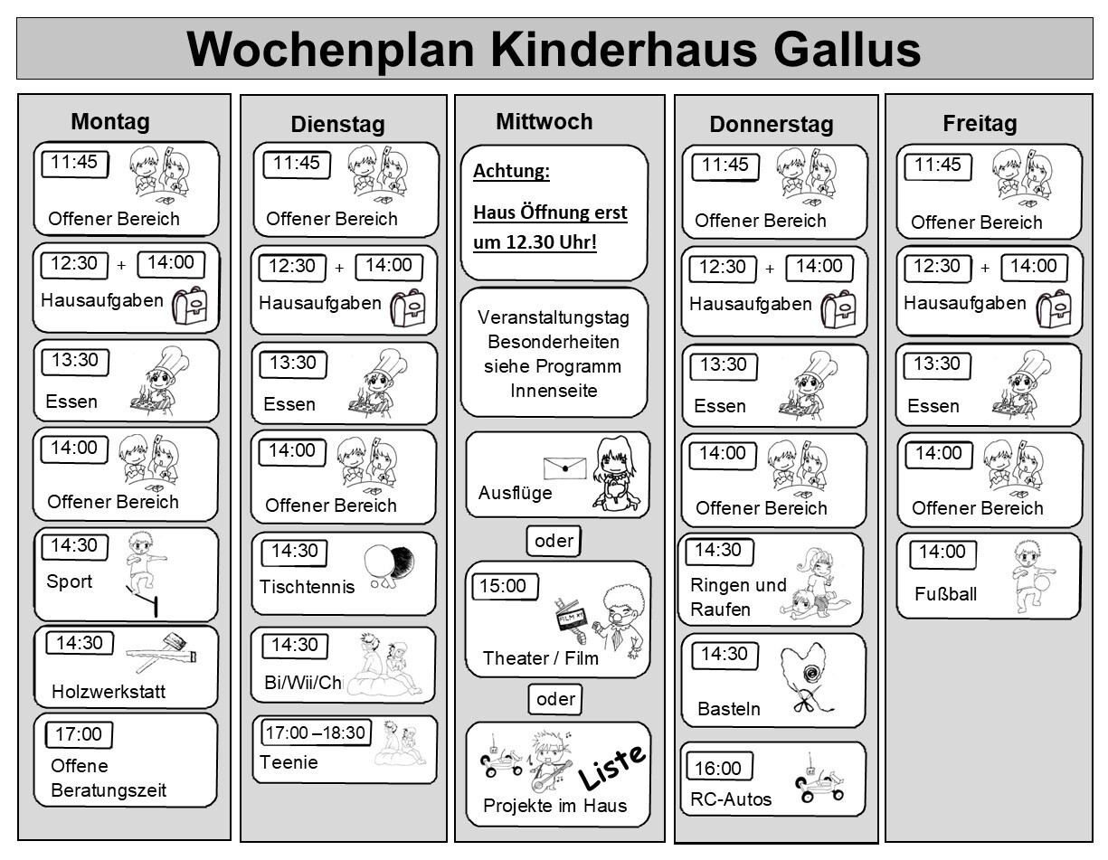 Wochenplan 2025